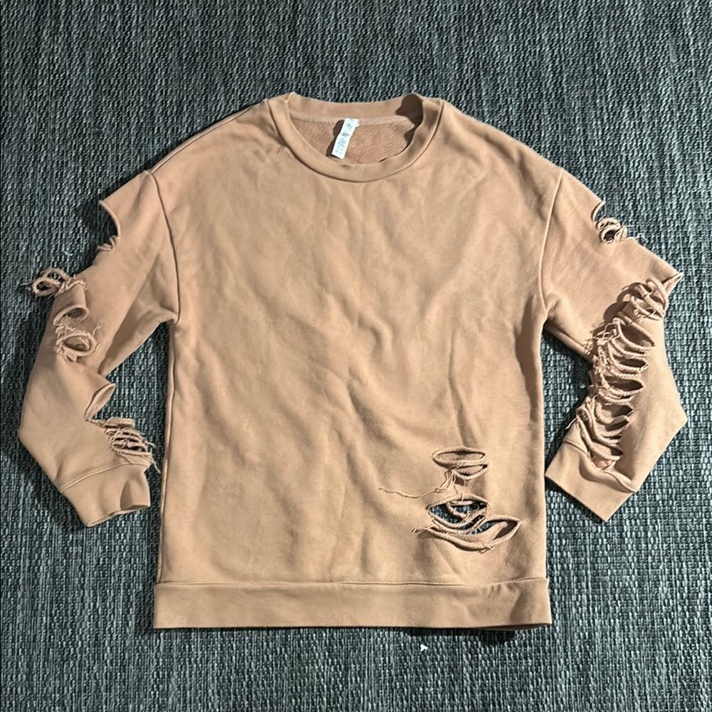 Alo yoga FADE LONG SLEEVE PULLOVER SLASH OUT